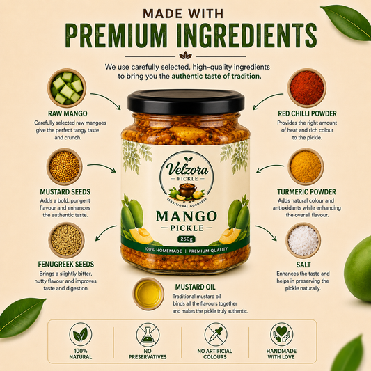 Velzora Mango Pickle (250g)