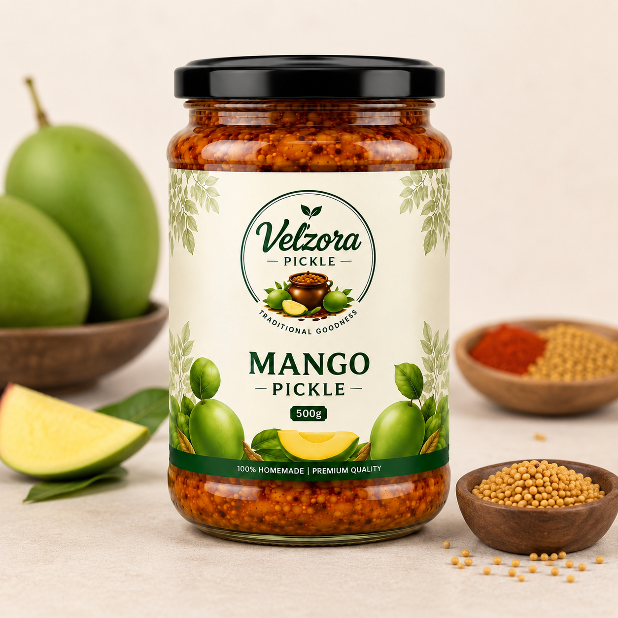 Velzora Mango Pickle (500g)