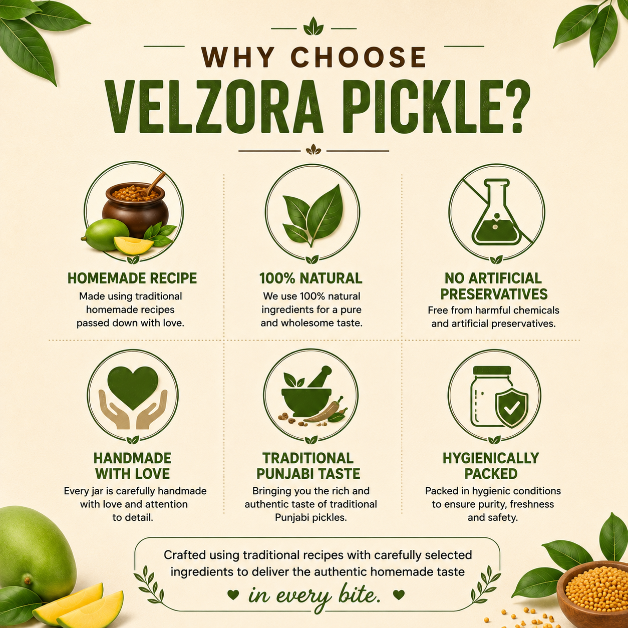 Velzora Mango Pickle (500g)